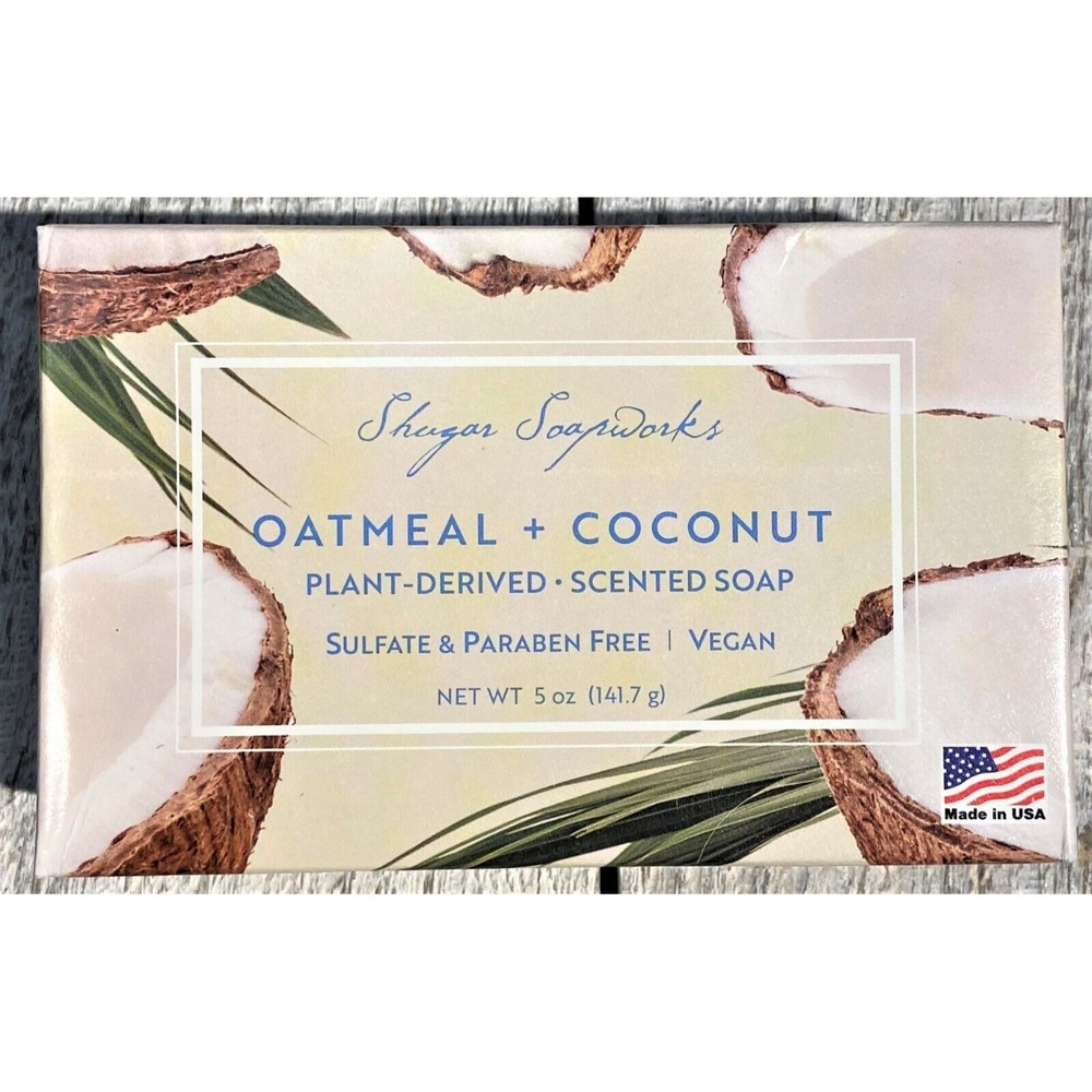Shugar Soapwork Oatmeal Coconut Bar Soap - 5oz Bar